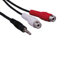 KENTEK 6 Inch 6" 3.5mm AUX Auxiliary Male to RCA RW Red White Female M/F Stereo Audio Y Cable Cord for PC Audio Device MP3 Car Monitor