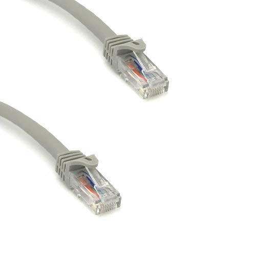 KENTEK CAT6A UTP Patch Cable 24 AWG 600 MHz 10G 10Gbps Category 6a Unshielded Twisted Pair Snagless Molded Boot Ethernet RJ45 Network Internet Cord Gray