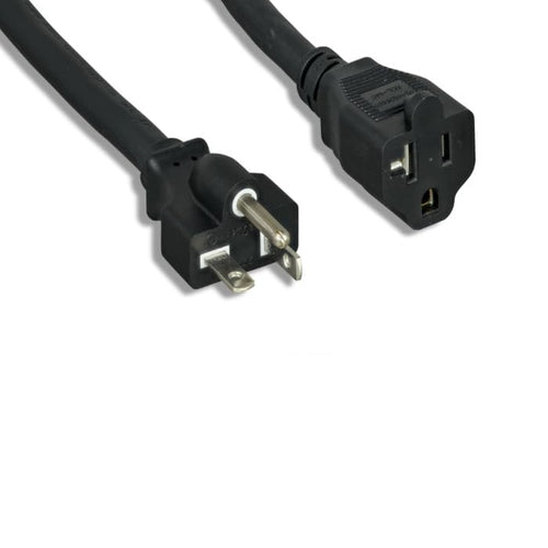 Kentek 12 AWG Power Extension Cable Cord NEMA 5-20P to 5-20R 20A/125V SJT Black