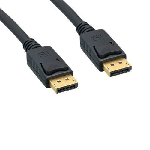 Kentek DisplayPort Display Port Male to Male M/M 20 Pin 28 AWG Cable Cord with Latche Gold Plated Connector Black DP for PC MAC 1080P