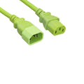 Kentek US Extension 3 Prongs AC Power Cord IEC320 C13 to C14 18 AWG 10A 250V Green for PC/Monitor