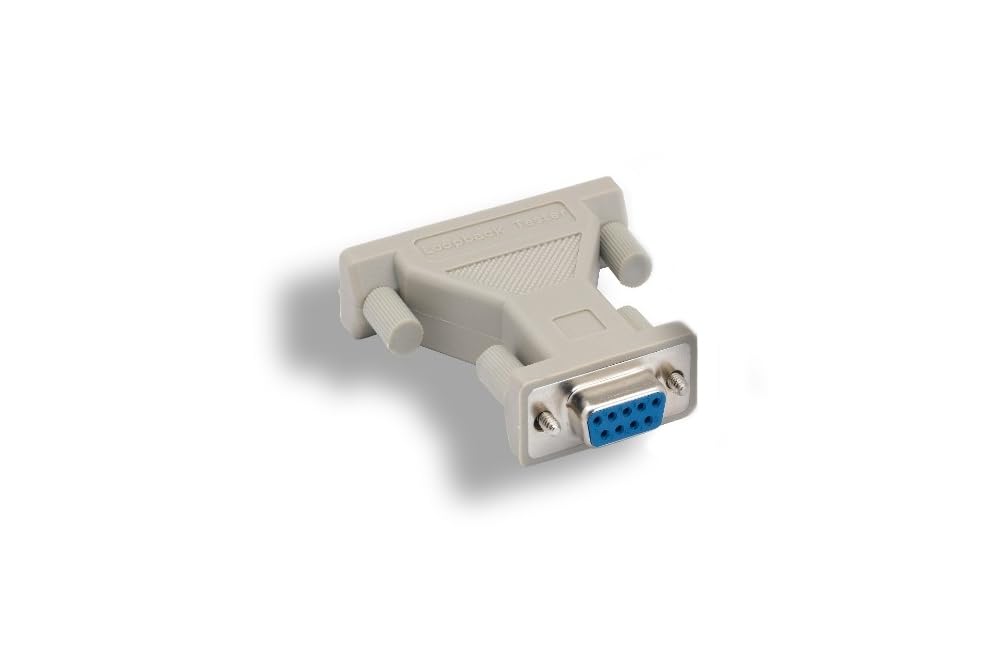 KENTEK DB9 9 Pin to DB25 25 Pin Molded Serial Loop Back Tester Adapter Female to Female F/F