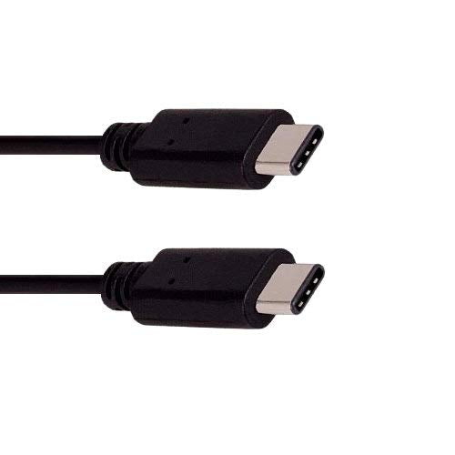 KENTEK 3 Feet FT SuperSpeed USB 3.1 2nd Gen. Type C Male to Male Cable 28 AWG M/M 10G 3A Cord Data Transfer Sync Charge Power Black for Laptop PC Smartphone Tablet