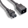 Kentek IEC-60320 C15 to C20 AC Power Cable 14 AWG 15A/300V SJT for Server, Network, PDU, UPS