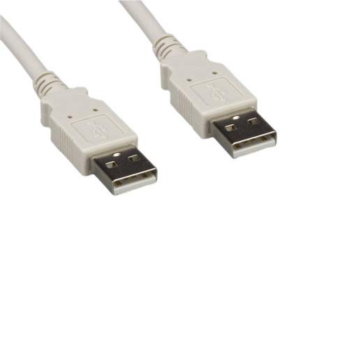 KENTEK USB 2.0 Male to Male Cable 28 AWG High Speed Type A M/M Cord Data Transfer Sync Charge Power for PC HDD Printer Modem Camera Beige