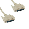 KENTEK IEEE-1284 DB25 Parallel Printer Data Cable Cord 28 AWG Bi-Directional 25 Pin Molded Male to Male M/M 18PR Port for LPT Printer Scanner PC Mac Linux Modem