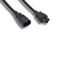 Kentek 18 AWG 3 Prong Power Cable Cord IEC-60320 C14 to C5 10A/300V SJT Black