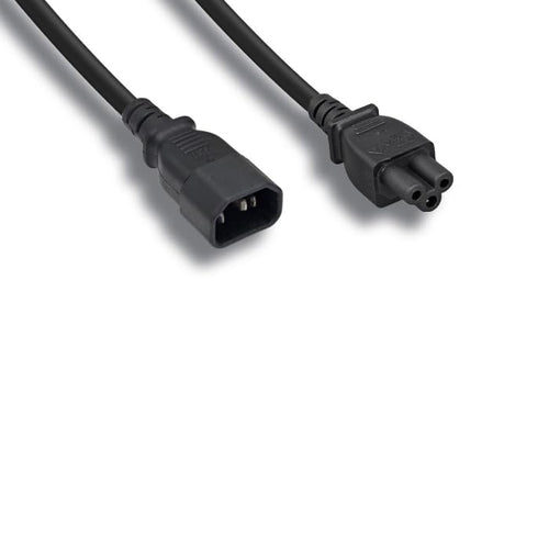 Kentek 18 AWG 3 Prong Power Cable Cord IEC-60320 C14 to C5 10A/300V SJT Black