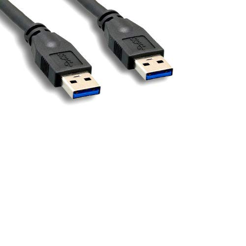 Kentek SpuerSpeed USB 3.0 Type A Male to Male M/M Cable 28 AWG 5.0 Gbps Data Transfer Sync Charge Cord Black