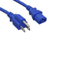 Kentek Standard US 3 Prongs AC Power Cord NEMA5-15P/IEC320 C13 18AWG 10A 125V Blue