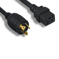 Kentek NEMA L5-20P to IEC-60320 C19 Power Cable 12 AWG 20A/125V SJT Locking for Network, PDU, UPS