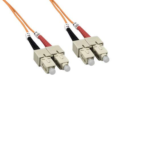 KENTEK Fiber Optic Cable SC to SC SC/SC OM1 Multi-Mode Duplex 62.5/125 2.0mm OD Standard Zipcore Patch Cord