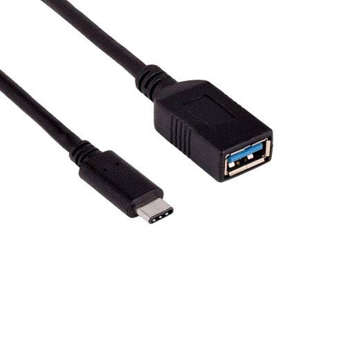 KENTEK USB 3.1 1st Gen. Type C Male to Type A Female Extension Adapter Cable M/F 5G 3A Converter Data Sync Charge for PC Chromebook Laptop Connect to Keyboard Mouse Flash Drive