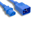Kentek AC Power Cord Three Prongs 3 Prong Cable IEC320 C13 to C20 14 AWG 15A 250V Blue SJT Heavy Duty for Servers/Networking Device/Computer