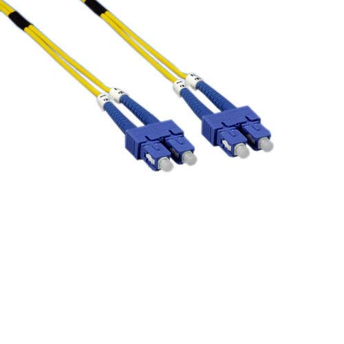 KENTEK Fiber Optic Cable SC to SC SC/SC Single-Mode Duplex 9/125 2.0mm OD Standard Zipcore Patch Cord