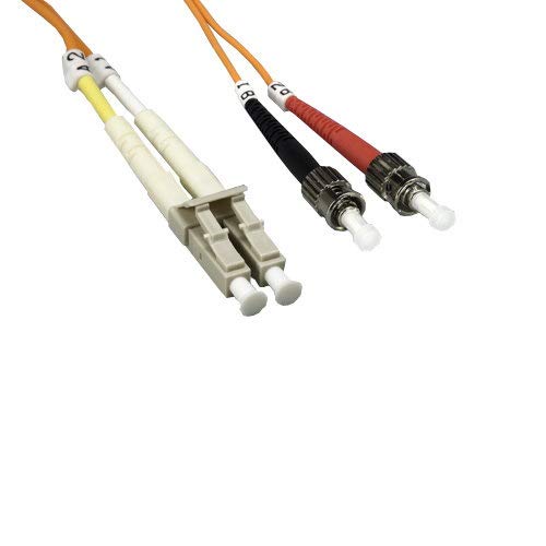 KENTEK Fiber Optic Cable LC to ST LC/ST OM2 Multi-Mode Duplex 50/125 Standard Zipcore Patch Cord