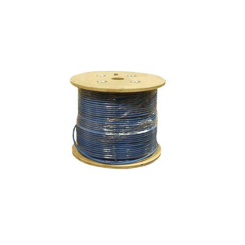 Kentek 1000 Feet FT CAT6A UTP Solid Bulk Cable 24 AWG Bare Copper Wire Conductor 600 MHz 10G 10Gbps Category 6a Unshielded Twisted Pair PVC Jacket Ethernet RJ45 Network Internet Cord Blue