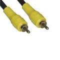 Kentek Premium RCA Composite Video Cable Cord Gold Plated Connector Male to Male M/M Yellow 75 Ohm Coaxial