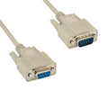 KENTEK DB9 Null Modem Serial Cable Cord Extension 28 AWG RS-232 Crossover 9 Pin Male to Female M/F Molded D-Sub Port for PC Mac Linux Printer Data