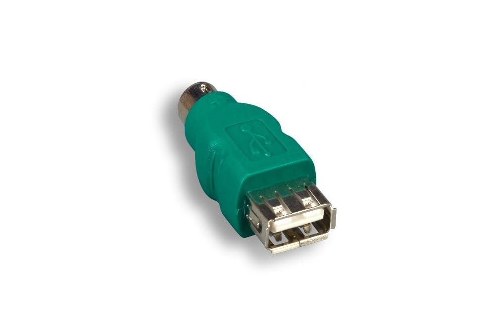 KENTEK USB 2.0 Type A Female to Mini DIN 6 Pin Male Mouse Adapter F/M Converter Port Saver Changer Coupler for PC Computer