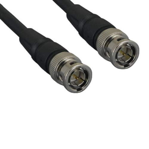 Kentek Premium BNC Composite Video Patch Cable Cord Connector Male to Male M/M Black 75 Ohm Coaxial CCTV