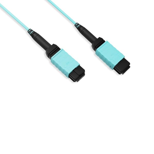 KENTEK MTP Fiber Optic Trunk Cable Type A OM4 50/125 Multi-Mode 12 Fibers Patch Cord OFNP MPO