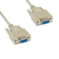 KENTEK DB9 Null Modem Female to Female Serial Cable Cord 28 AWG RS-232 Crossover 9 Pin F/F Molded D-Sub Port for DTE PC Mac Linux Data Transmission Communication