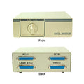 KENTEK IEEE-1284 DB25 2 Way Manual Data Switch Box Parallel D-Sub 25 Pin Female I/O AB Port for PC MAC to Peripherals Devices Laser Jet Printer Modem