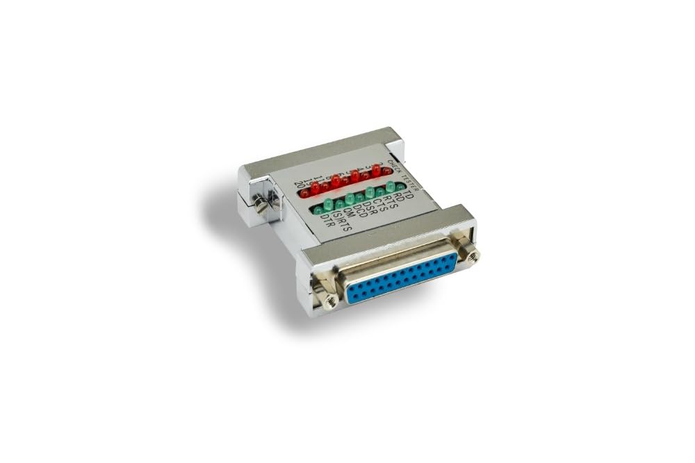 KENTEK DB25 25 Pin Molded Check Tester Adapter with LED Indicator Green/Red LED Male to Female M/F - Image 2