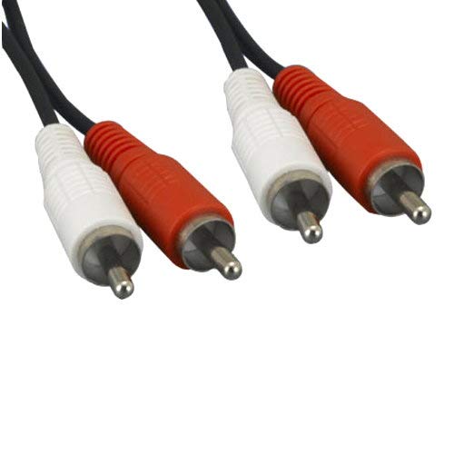 KENTEK RCA RW Red White Male to Male M/M Cable Cord for Stereo Audio for PC Auto Monitor Sound System