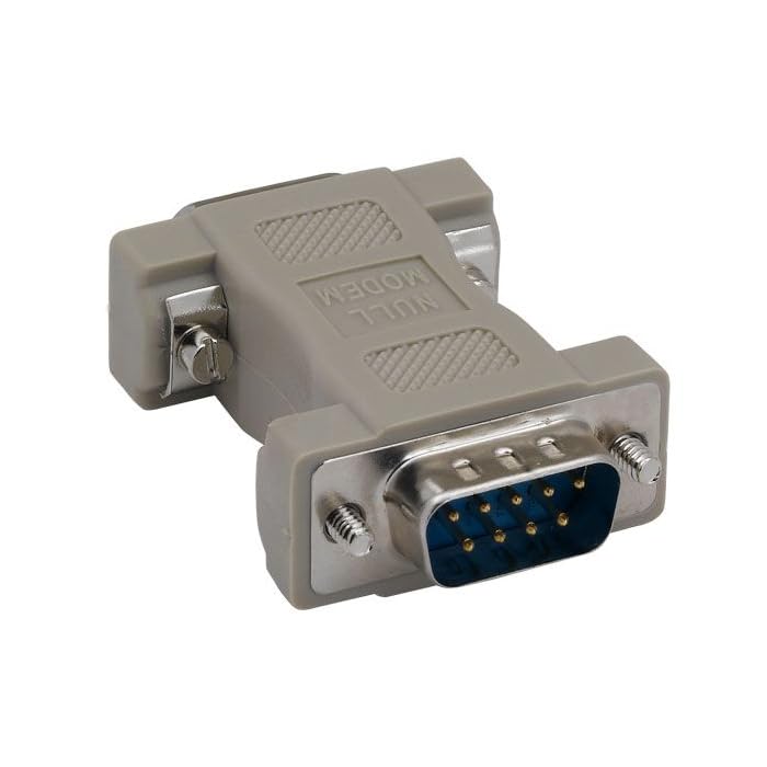 KENTEK DB9 9 Pin Male to Female M/F Serial/at Null Modem Adapter Changer Coupler RS-232 Crossover Molded DTE DCE Data Transfer