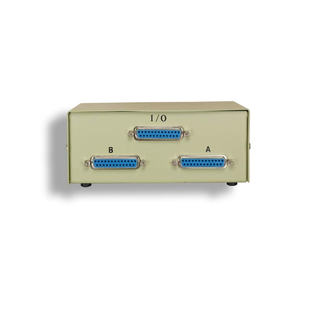 Kentek DB25 2 Way Manual Data Switch Box RS-232 Parallel Serial D-Sub 25 Pin Female I/O AB Port for PC MAC to Peripherals Devices Printer Modem - Image 2