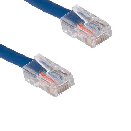 KENTEK CAT6 UTP Assembled Type Patch Cable 24 AWG 550 MHz Category 6 Unshielded Twisted Pair Assembly Enchanced Ethernet RJ45 Network Internet Cord Blue