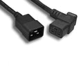 Kentek 12 AWG Power Cable Cord Right Angled C19 to C20 20A/250V SJT Data Center Black