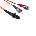 KENTEK Fiber Optic Cable MT-RJ to ST MTRJ/ST OM1 Multi-Mode Duplex 62.5/125 Mini Zipcore Patch Cord