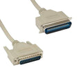 KENTEK DB25 to CN36 Parallel Printer Data Cable Cord RS-232 28 AWG Uni-Directional 25 to 36 Pin Molded Male to Male M/M Centronics 25C Port for IBM PC Dot-Matrix Laser Printer