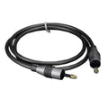 Kentek Mini Toslink 3.5mm Male to Male M/M Digital Optical Audio Assembled Cable Cord Sound System Stereo S/PDIF for Mac PC Grey Metallic Body