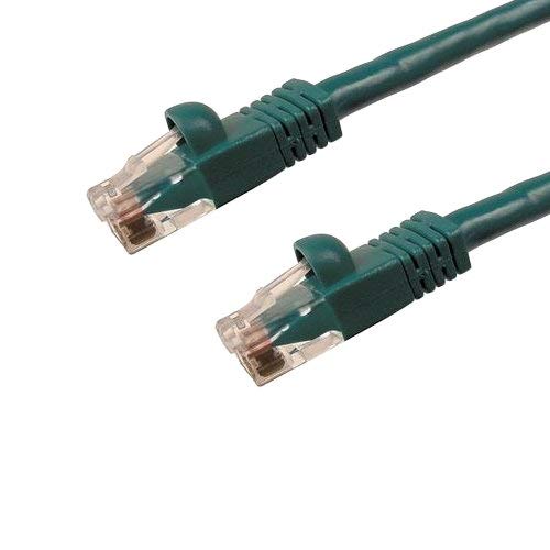 Kentek CAT6 UTP Patch Cable 24 AWG 550 MHz Category 6 Unshielded Twisted Pair Short Body Connector Snagless Molded Boot Ethernet RJ45 Network Internet Cord Green