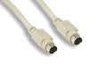 KENTEK Mini DIN8 Cable Cord 28 AWG Molded Serial RS-232 MDIN 8 Pin Male to Male M/M for Peripheral Device