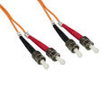 KENTEK Fiber Optic Cable ST to ST ST/ST OM1 Multi-Mode Duplex 62.5/125 Standard Zipcore Patch Cord