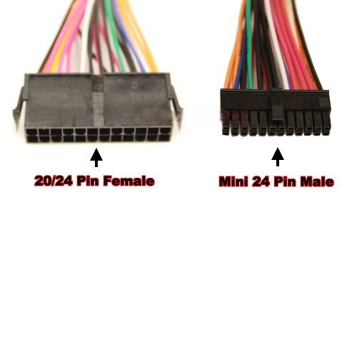 9 Inch ATX Power Supply 20 Pin / 24 Pin to Small Mini 24 Pin Connector Adapter Cable Cord for HP Slimline Flex ATX Motherboard Main Board (Does NOT Work with Dell System) - Image 2