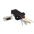 KENTEK Black D-Sub Modular Adapter DB9 Female to RJ45 RJ-45 Female F/F Serial Jack Plug Console Networking Ethernet Cat5E Cat6
