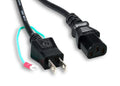 Kentek 6 Feet Ft US 3 Prongs AC Power Cord IEC320 C13 to JP Japan JIS8303 2 Prong AC Outlet Cable with Ground Pin 18 AWG Black International Travel