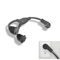 Kentek 1 Feet Ft 16 AWG Low Profile Angled Power Y Cable Cord Extension NEMA5-15P to 2X NEMA5-15R 13A/125V Black