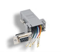 KENTEK D-Sub Modular Adapter DB9 Female to RJ12 RJ-12 Female F/F Serial Jack Plug Phone Telecom PC