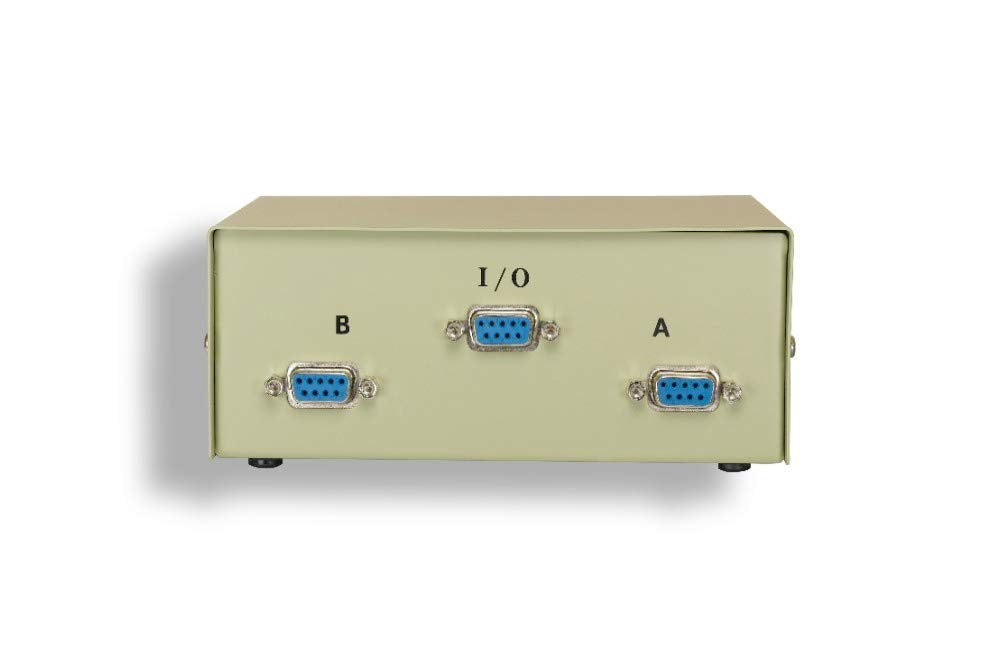 Kentek DB9 Female 2 Way Manual Data Switch Box RS-232 D-Sub 9 Pin I/O AB Port for PC MAC to Peripherals Devices Printer - Image 2