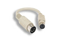 KENTEK 6 Inch in DIN5 at Male to Mini DIN6 PS/2 Female Keyboard Adapter Converter Cable Cord DIN5 5 Pin to MDIN6 6 Pin M/F for PC Mac Linux