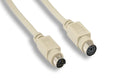 KENTEK Mini DIN6 MDIN6 PS/2 Keyboard Mouse Extension Cable Cord 28 AWG Molded 6 Pin Male to Female M/F for PC Mac Linux