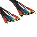 Kentek Premium 5 RCA RGBRW Red Green Blue Video/Red White Audio Component Cable Cord Male to Male M/M Gold Plated 75ohm Coaxial