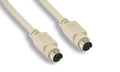 KENTEK Mini DIN6 MDIN6 PS/2 Keyboard Mouse Cable Cord 28 AWG Molded 6 Pin Male to Male M/M for PC Mac Linux